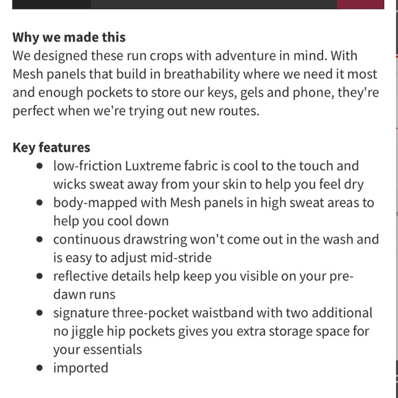 Lululemon Chase Me Crop II - Picture 5 of 6